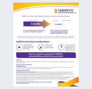 Dosing guide for healthcare providers on how to administer TAPPEYO to their patients.