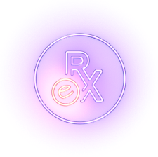 Icon showing an Rx symbol, representing the option to fax the completed TARPEYO prescription form to TARPEYO Touchpoints.